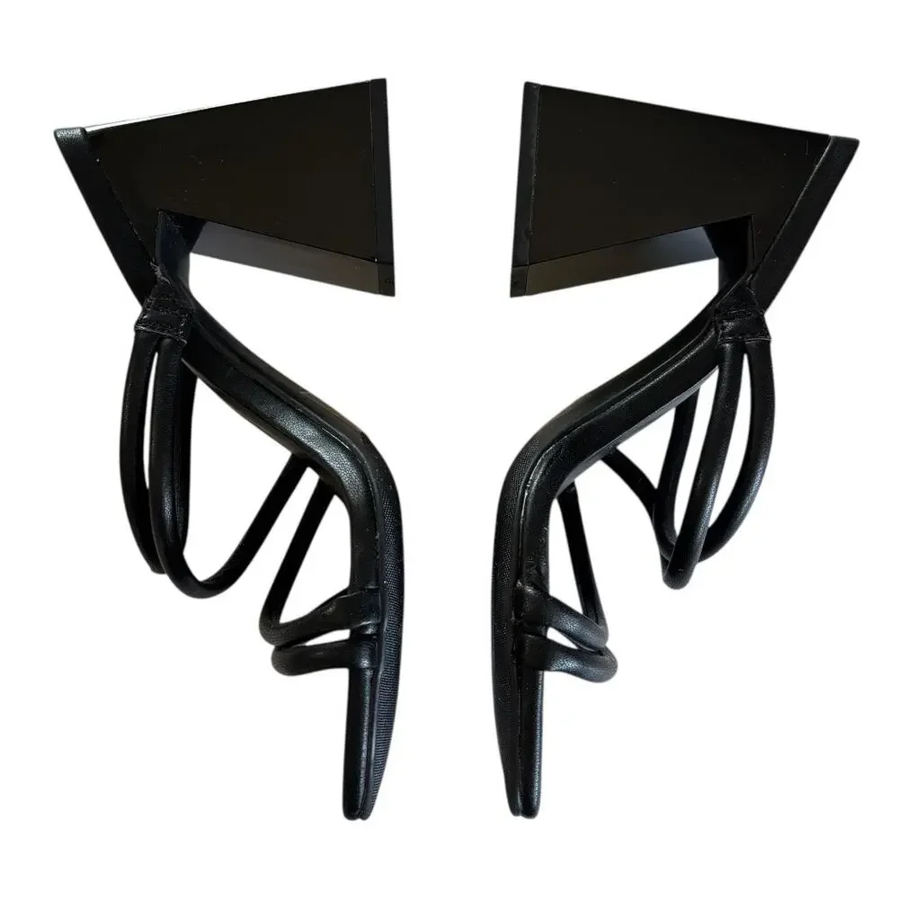 Abound Women's Austry Tubular Strappy Block Heel Black Platform Sandals Size 5